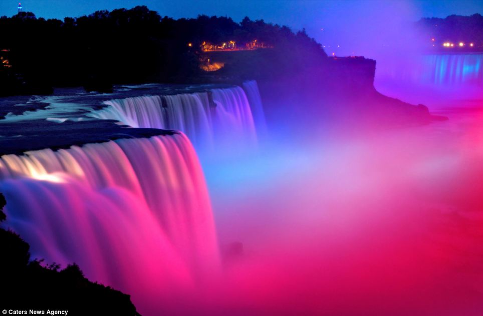 Niagara Falls Looks Amazing With Pink Lights