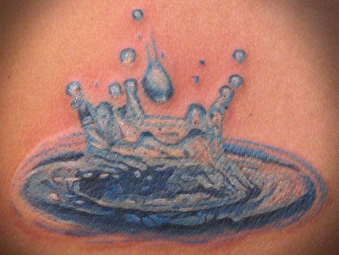 Nice Water Droplet Tattoo