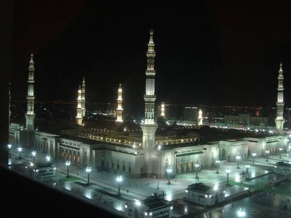 Night View Of Al-Masjid al-Haram In Mecca