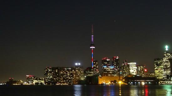 Night View Of CN Tower In Toronto
