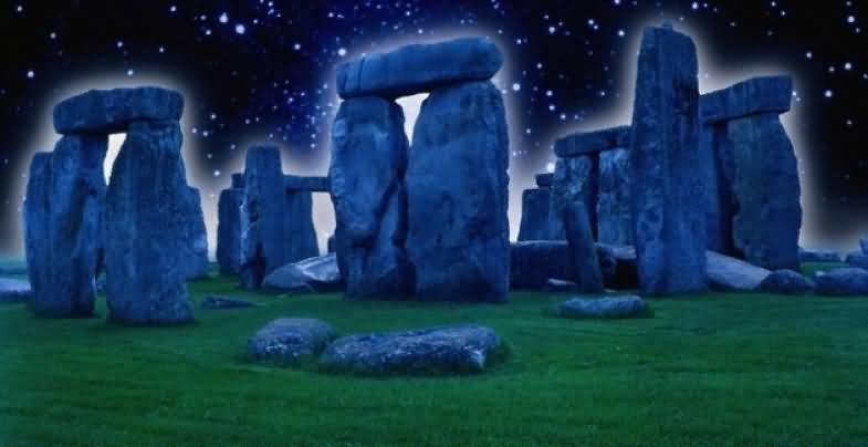 Night View Of The Stonehenge Monument