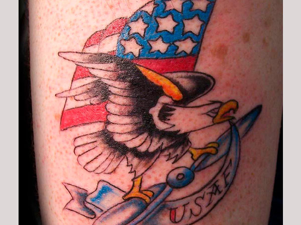 Old School US Patriotic Tattoo