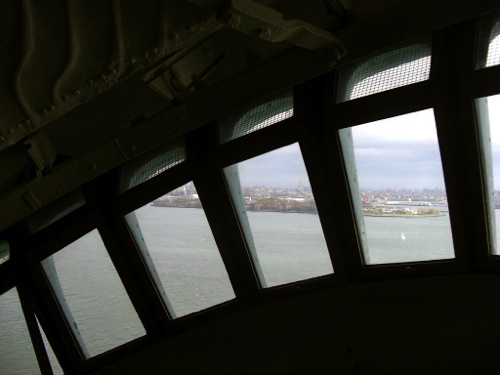 Outside View From The Statue Of Liberty Crown