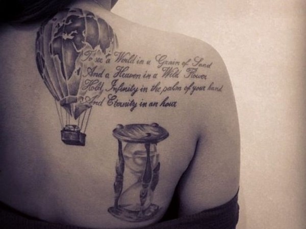 Outstanding Death Hourglass Tattoo For Women