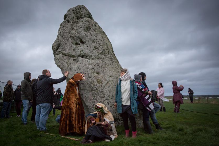 People Celebrate Winter Solstice At Stonehenge