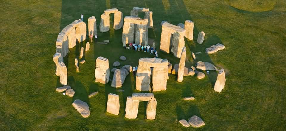 People Inside The Stone Circle Stonehenge