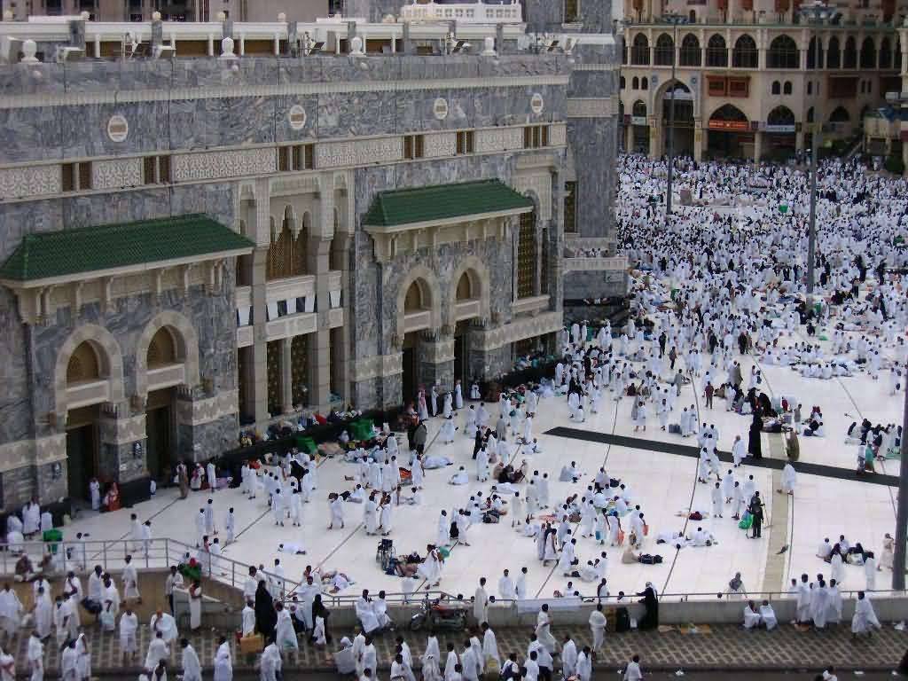 Pilgrims At The Masjid al-Haram In Saudi Arabia