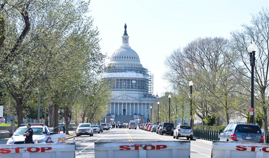 Police Block The Area Near The United States Capitol Building