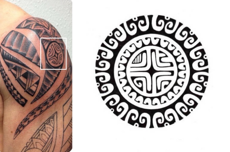 Polynesische Maori Tattoo Symbol Design