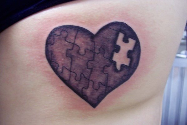 Puzzle Heart With Missing Piece Tattoo By Zelo75