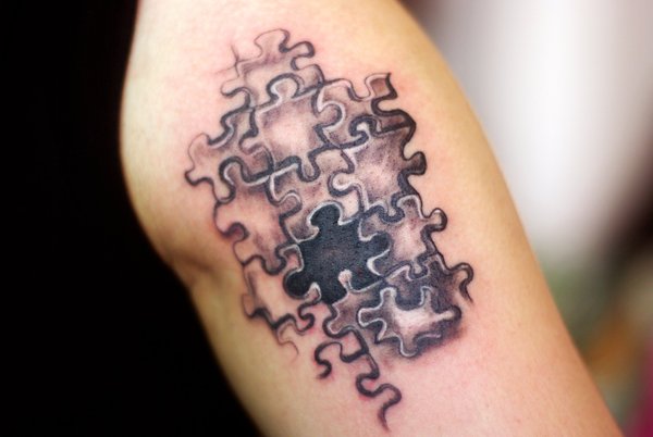 Puzzle With One Piece Missing Tattoo On Shoulder By KassieMazz