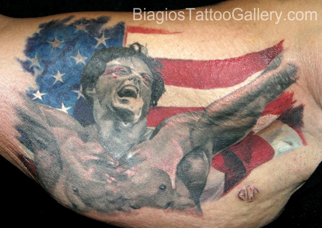 Rocky IV US Flag Tattoo