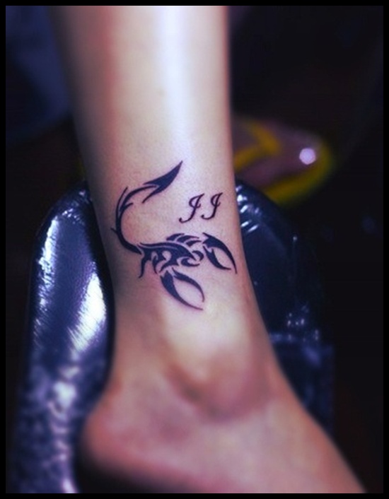 Scorpio Zodiac Sign Tattoo On Ankle