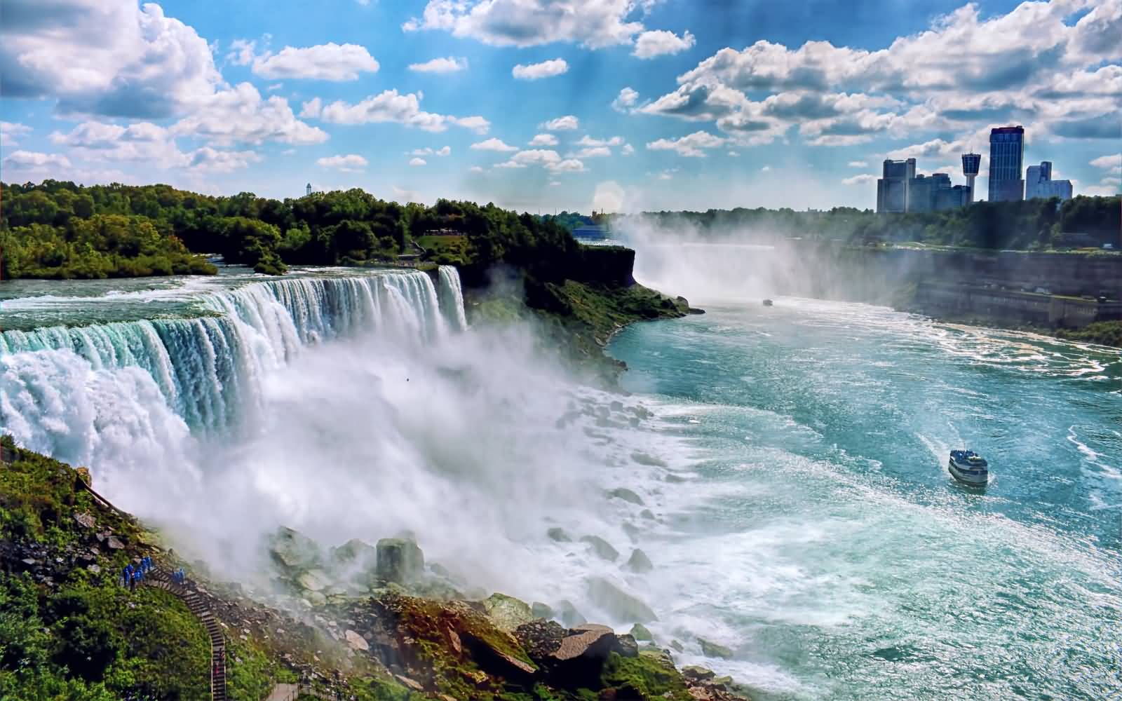 Side View Of Niagara Falls