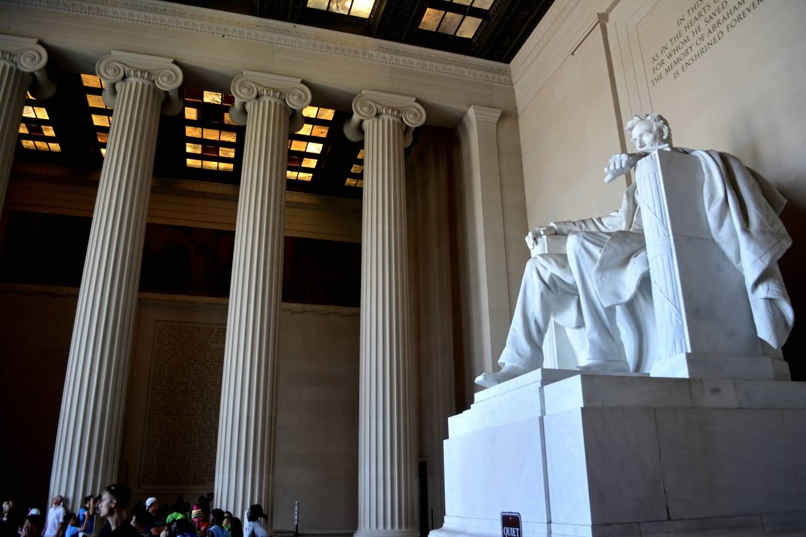Side of Abraham Lincoln Statue Inside The Lincoln Memorial