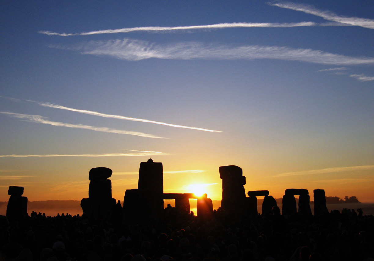 Silhouette View Of Stonehenge During Sunrise