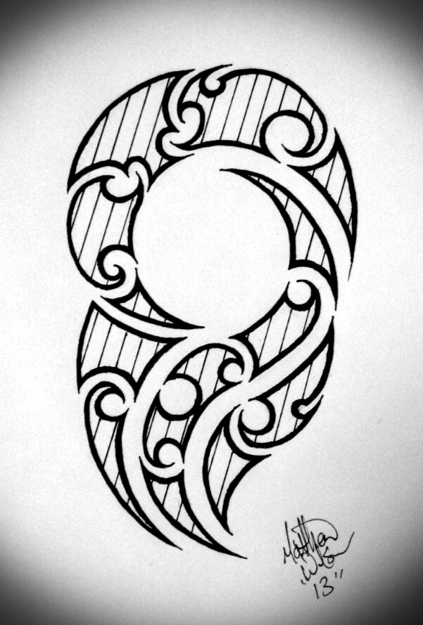 Simple Maori Tattoo Design For Shoulder