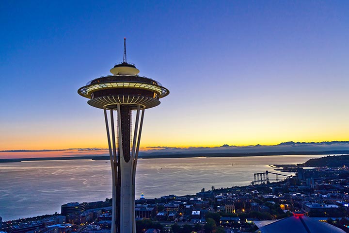 Space Needle Gallery Tower During Sunset