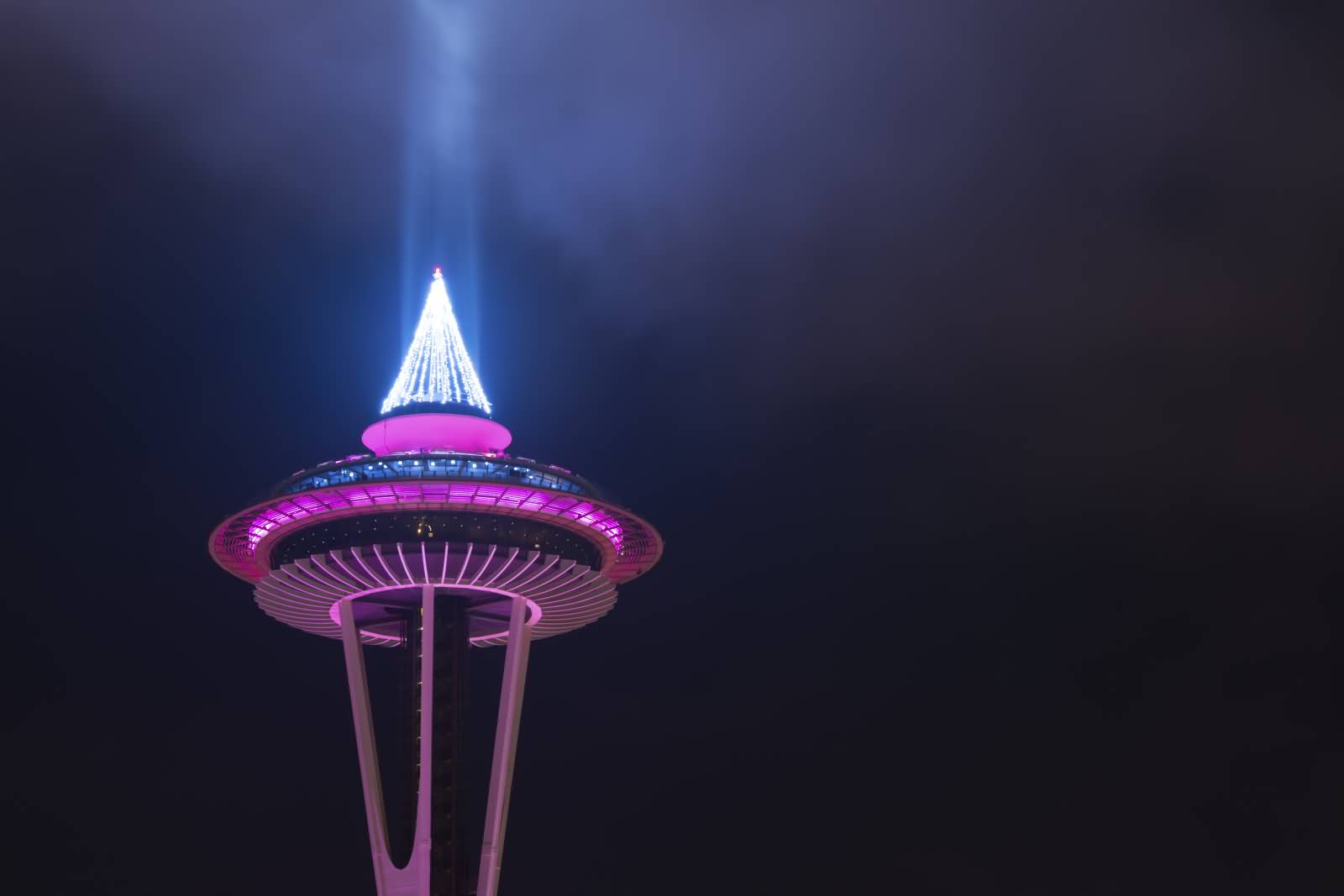 Space Needle With Night Lights