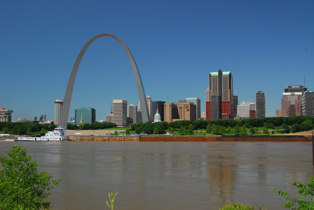 St. Louis Riverfront And The Gateway Arch
