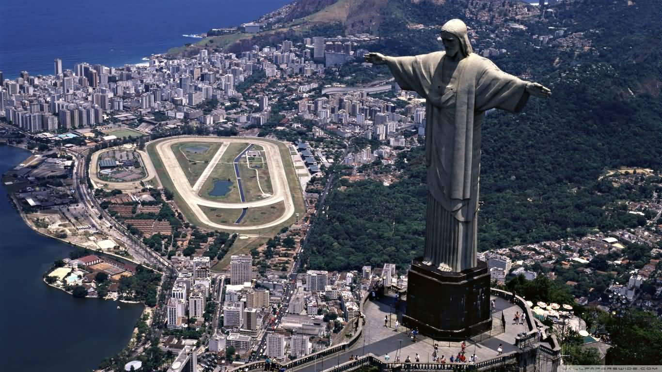 Statue Of Christ The Redeemer In Rio de Janeiro, Brazil