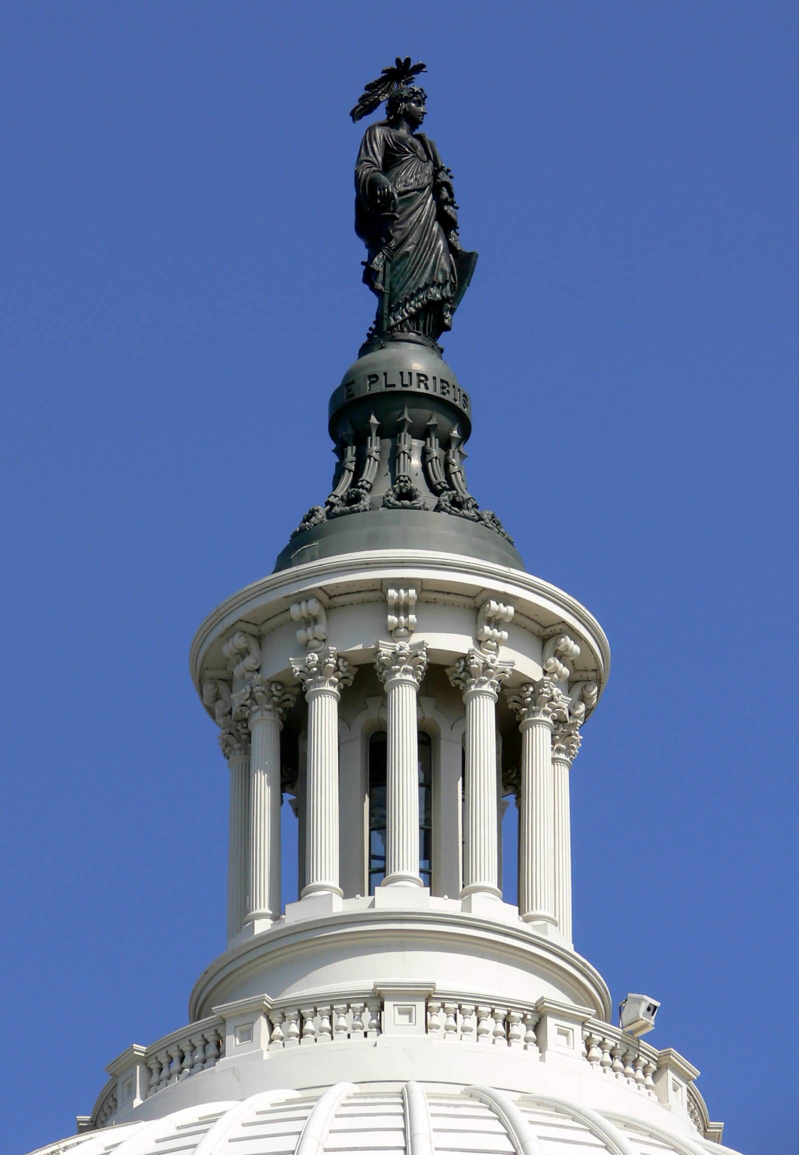 Statue Of Freedom On The Top Of United States Capitol Building