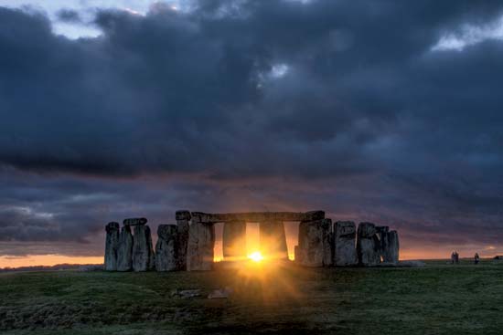 Stonehenge During Sunset View