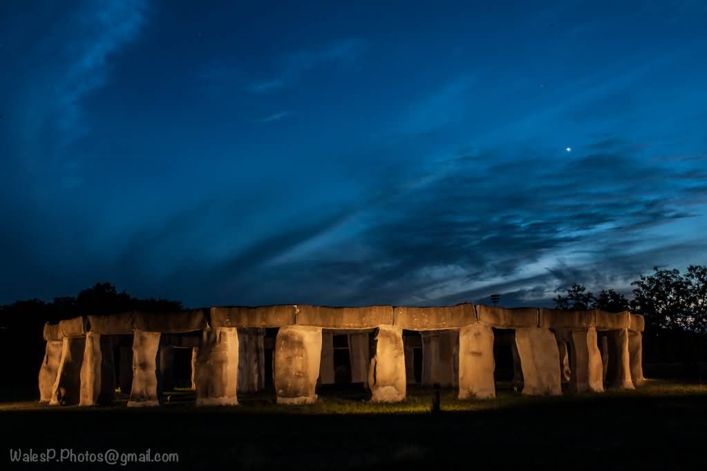Stonehenge Lit Up At Night