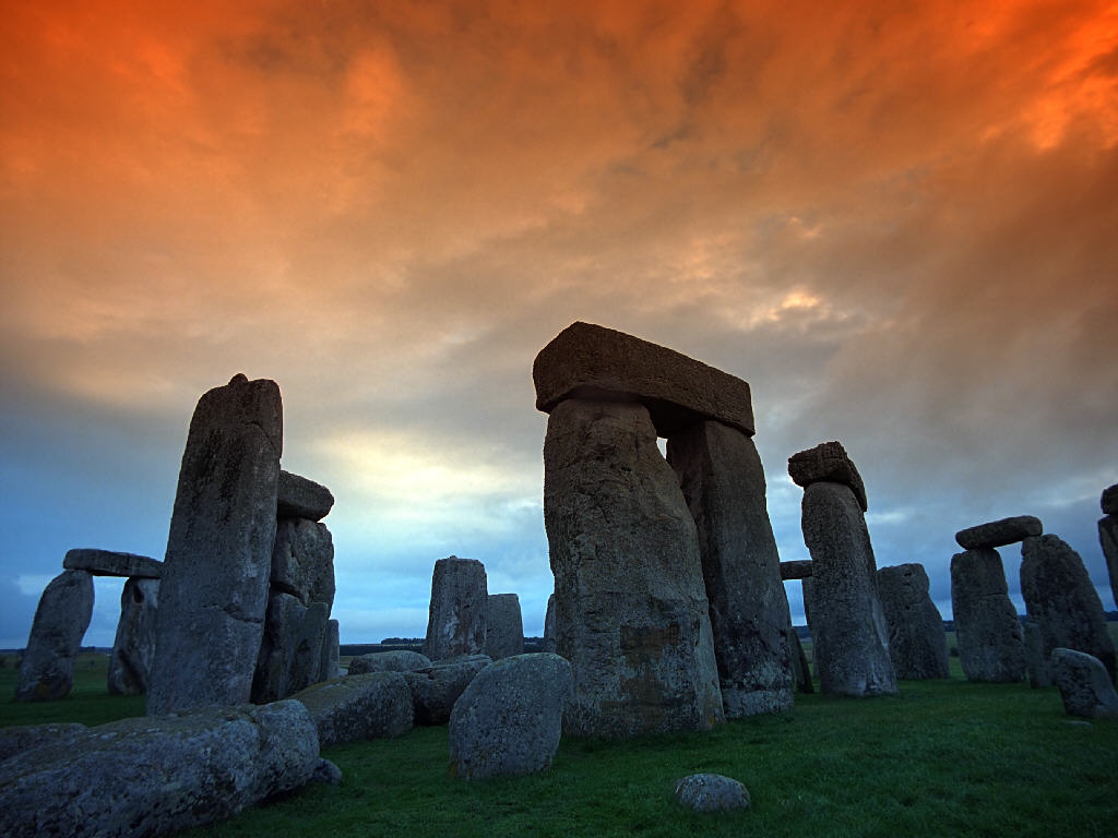 Stonehenge Monument After Sunset In Wiltshire, England