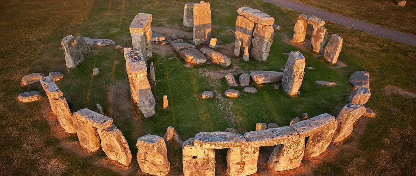 Stonehenge View From Above During Sunset