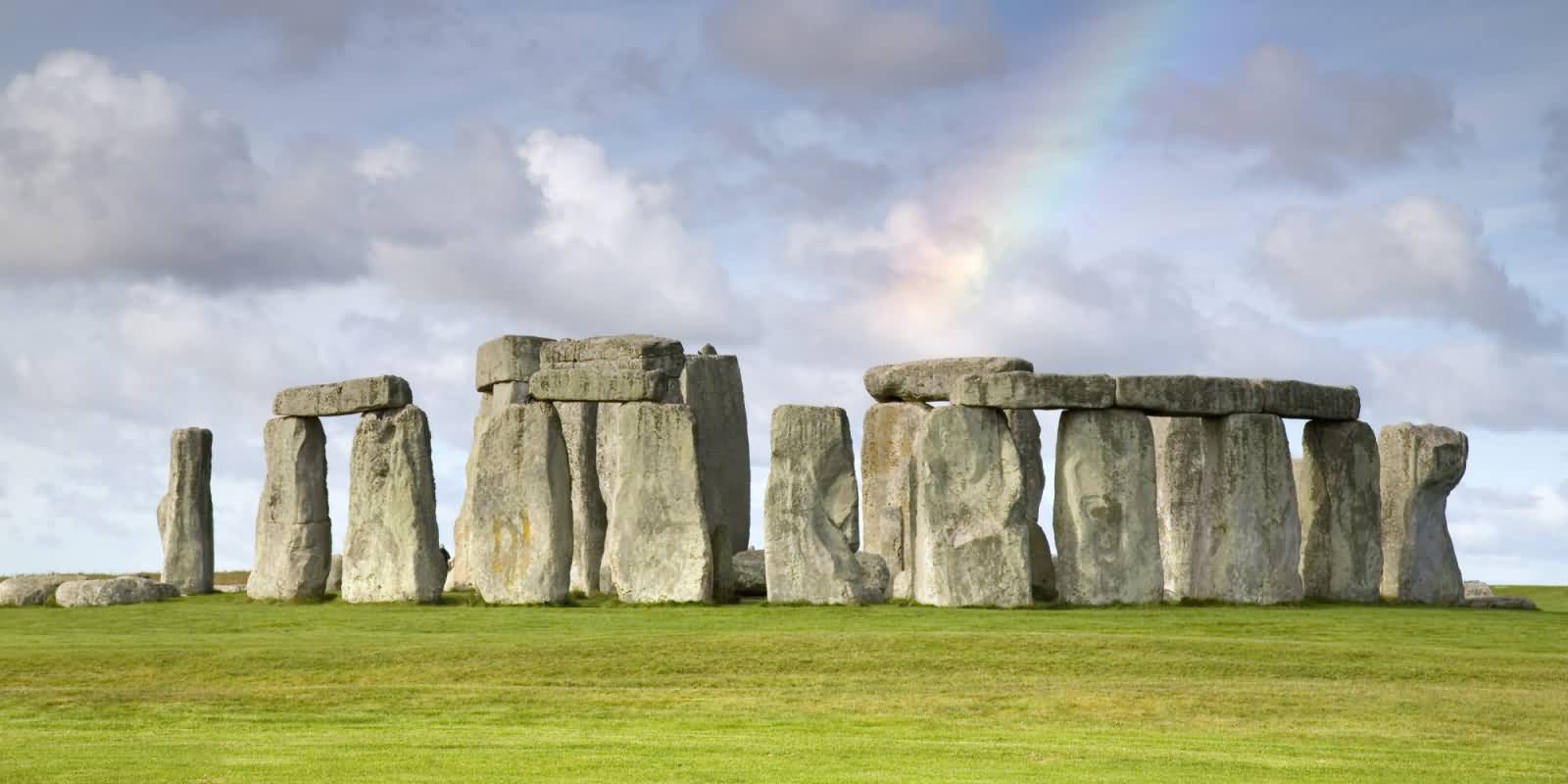 Stonehenge With Rainbow Beautiful View