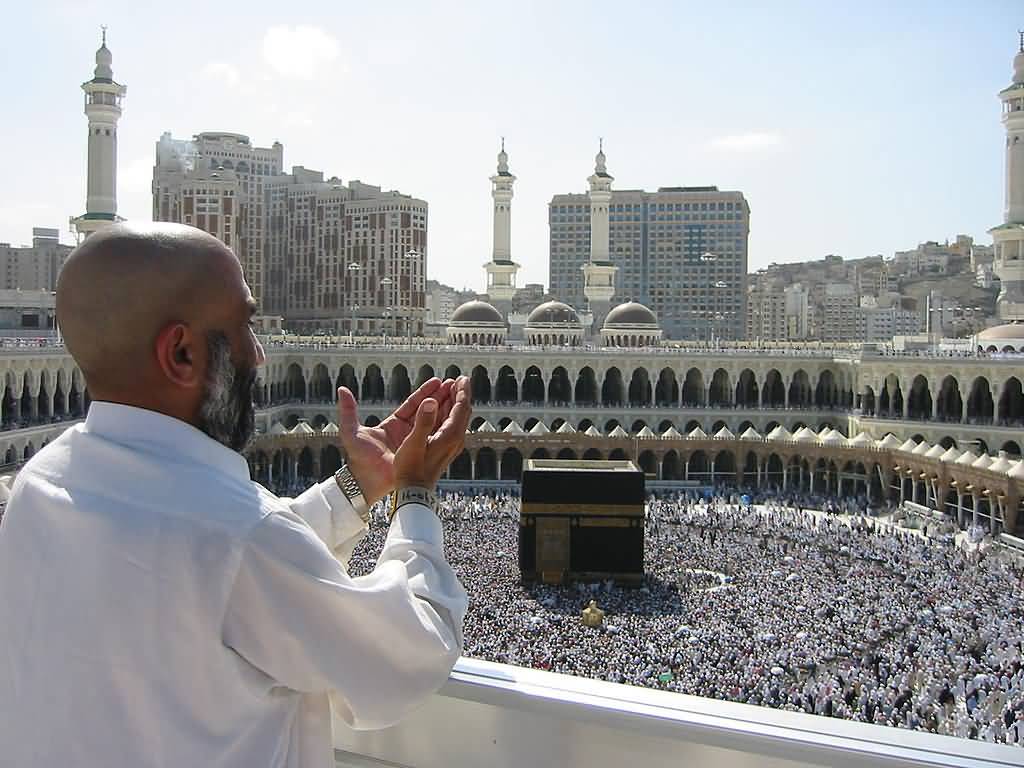 Supplicating Pilgrim At Masjid al-Haram, Mecca, Saudi Arabia
