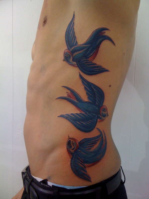 30+ Rib Cage Birds Tattoos