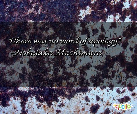There was no word of apology - Nobutaka Machimura