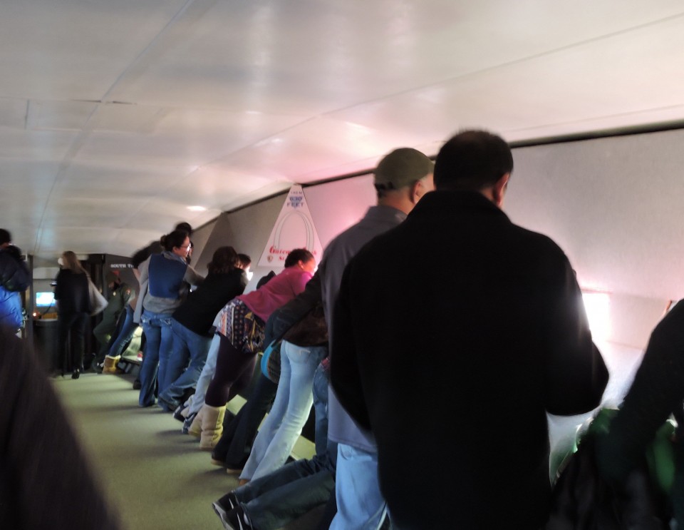 Tourists Inside The Gateway Arch