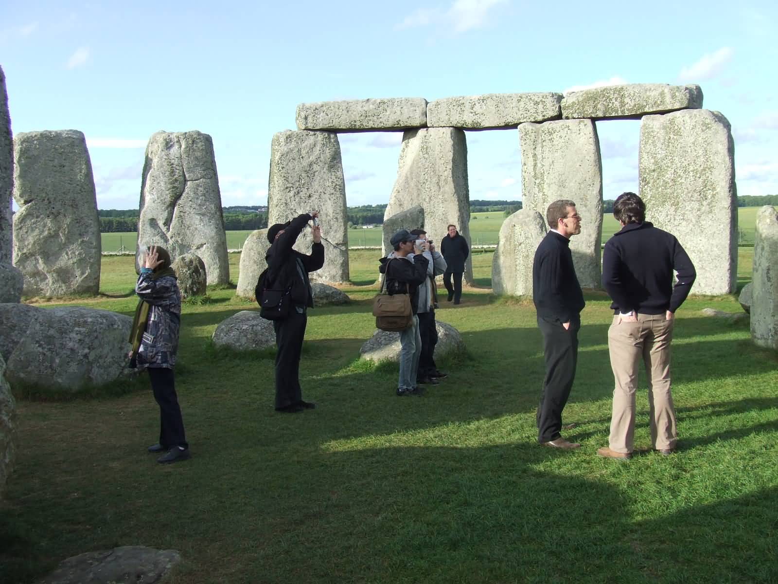 Tourists Inside The Stonehenge Monument