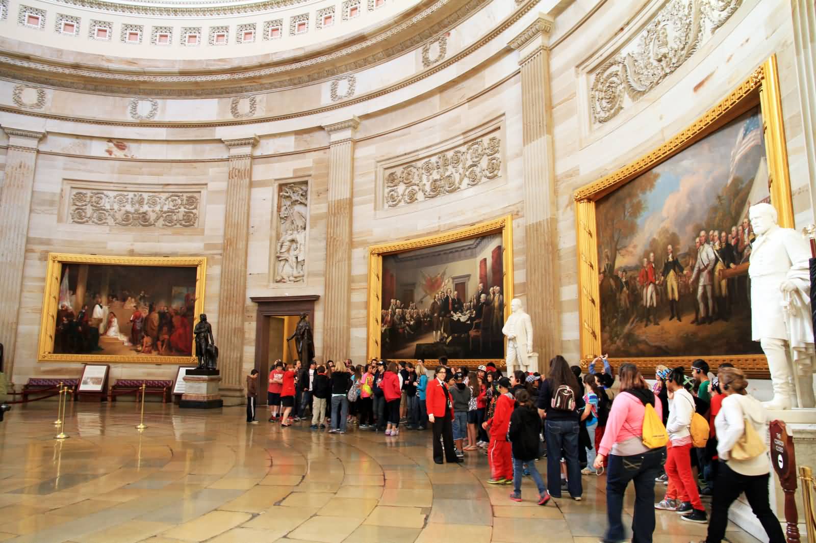 Tourists Inside United States Capitol