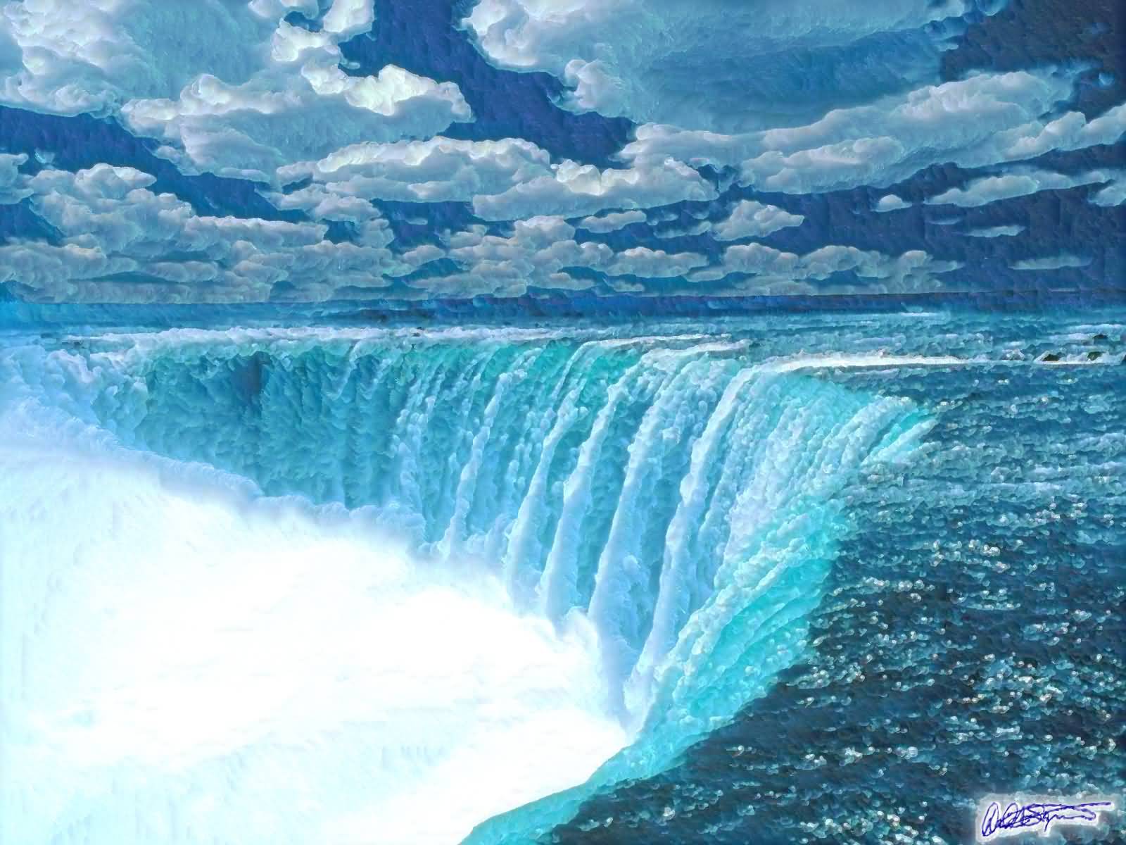 Turquoise Water Of Niagara Falls