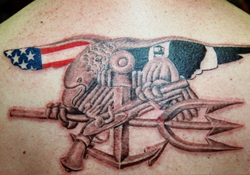 US Flag Navy Seals Tattoo