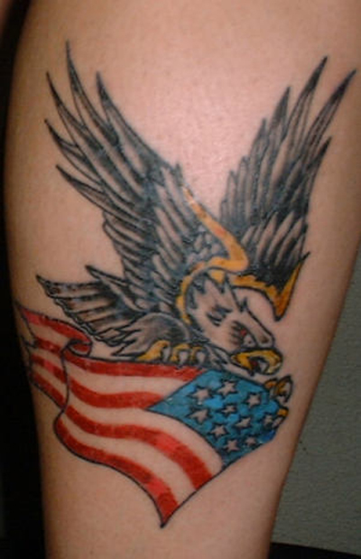 US Patriotic Eagle Traditional Tattoo