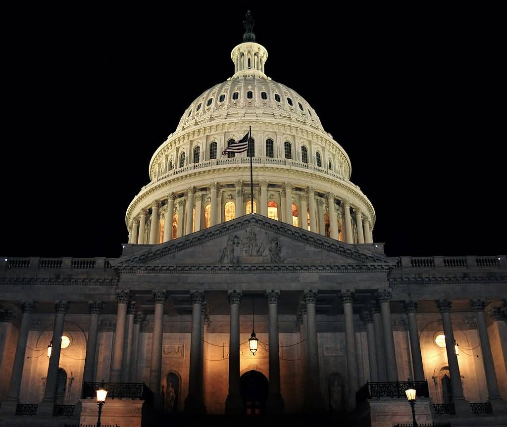 United States Capitol At Night