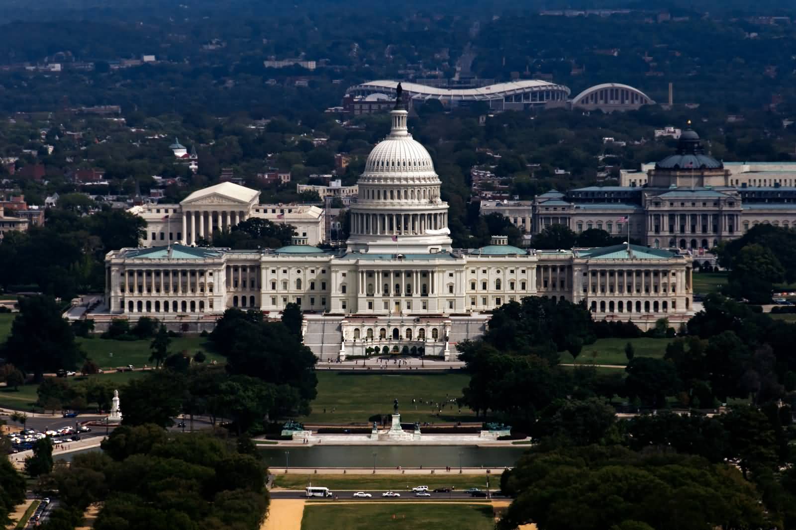 United States Capitol Building Aerial View