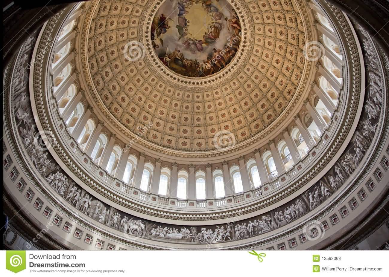United States Capitol Dome Interior View