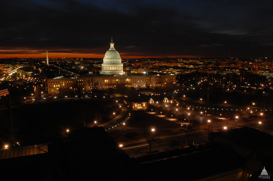 United States Capitol Looks Amazing With Night Lights