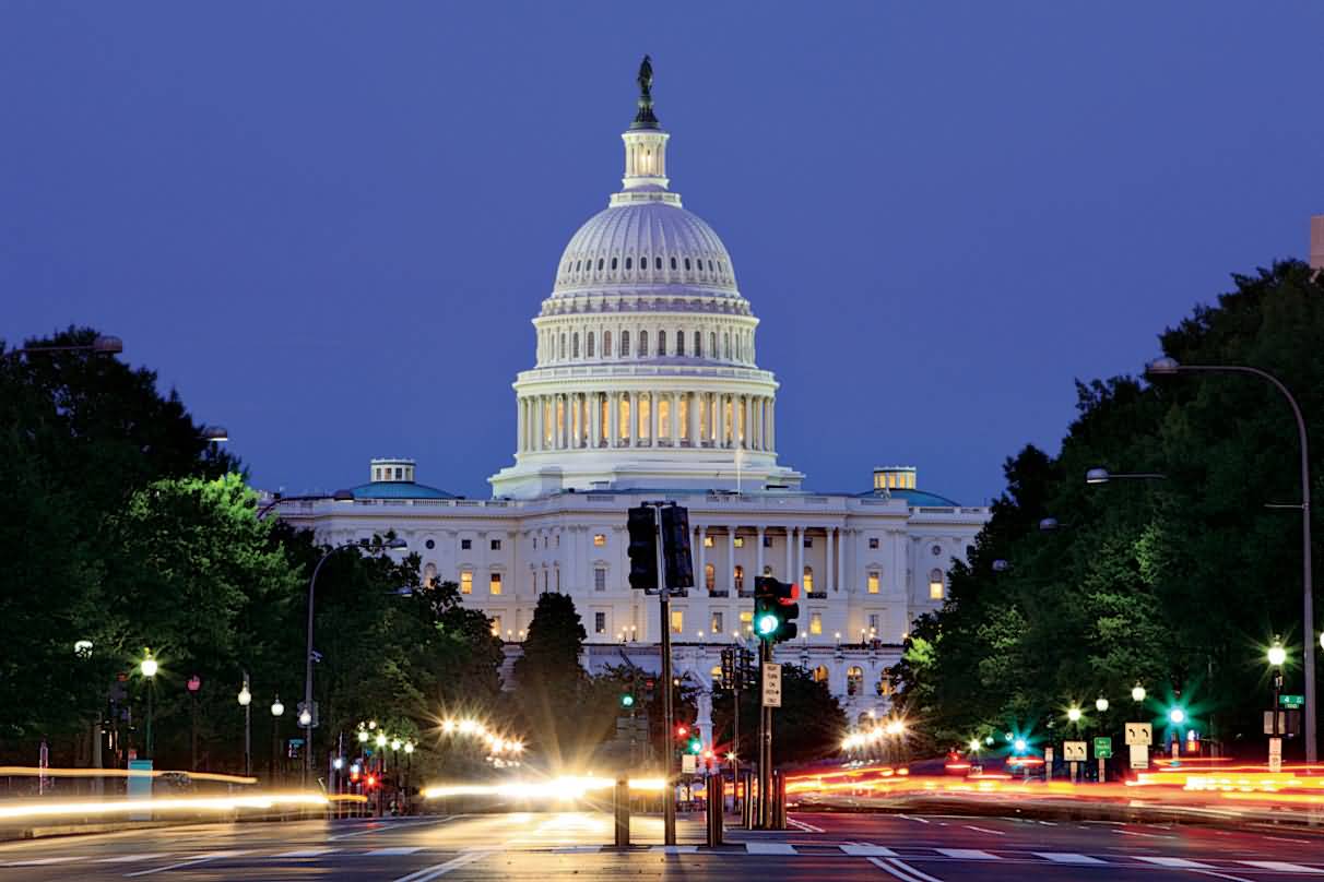 United States Capitol Washington DC At Night