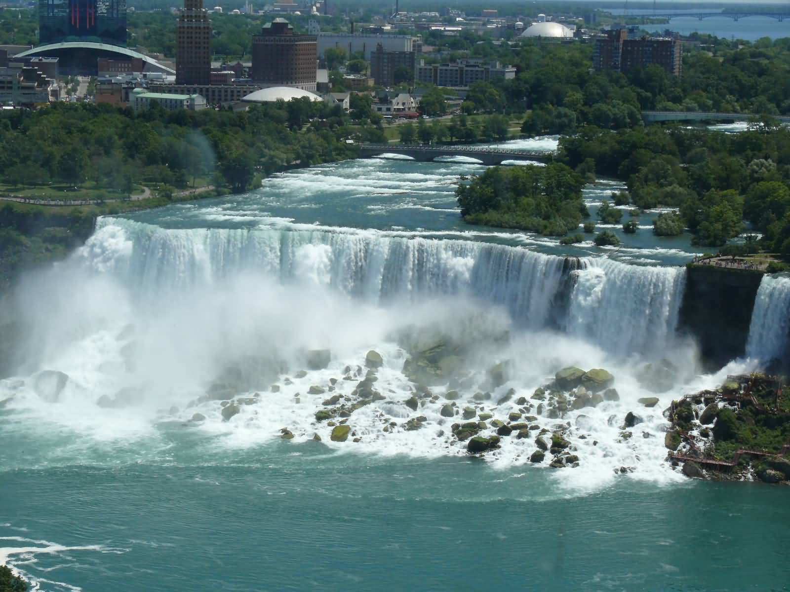 View Of City And Niagara Falls, Ontario