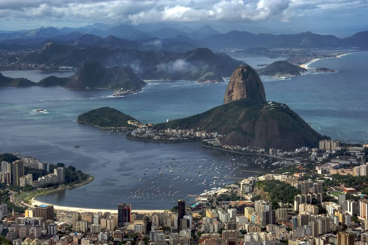 View Of Sugarloaf Mountain From The Christ The Redeemer