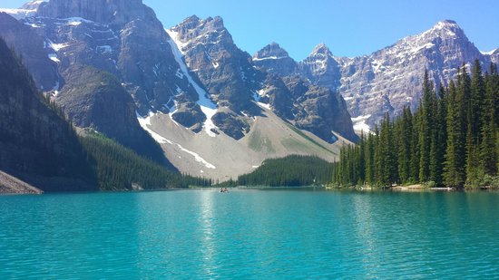 View of Lake Louise Gathered With Mountains