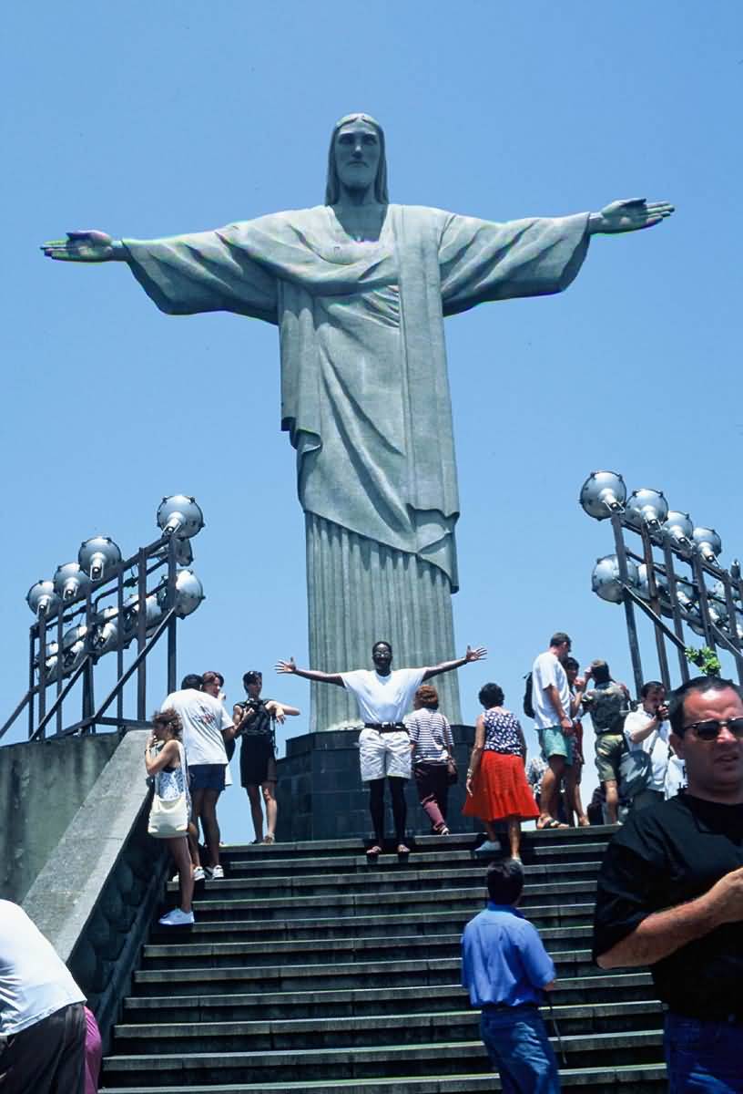 Visitors At The Christ The Redeemer