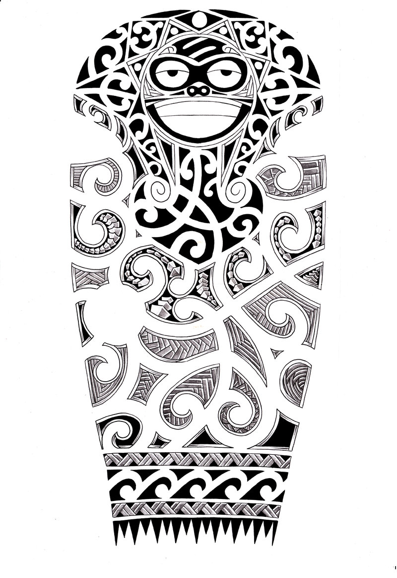 Wonderful Maori Tattoo Design For Arm